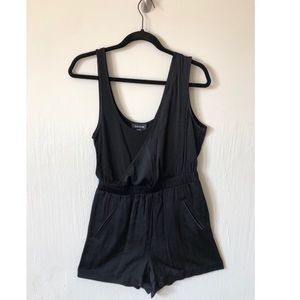 Black Bebe wrap romper